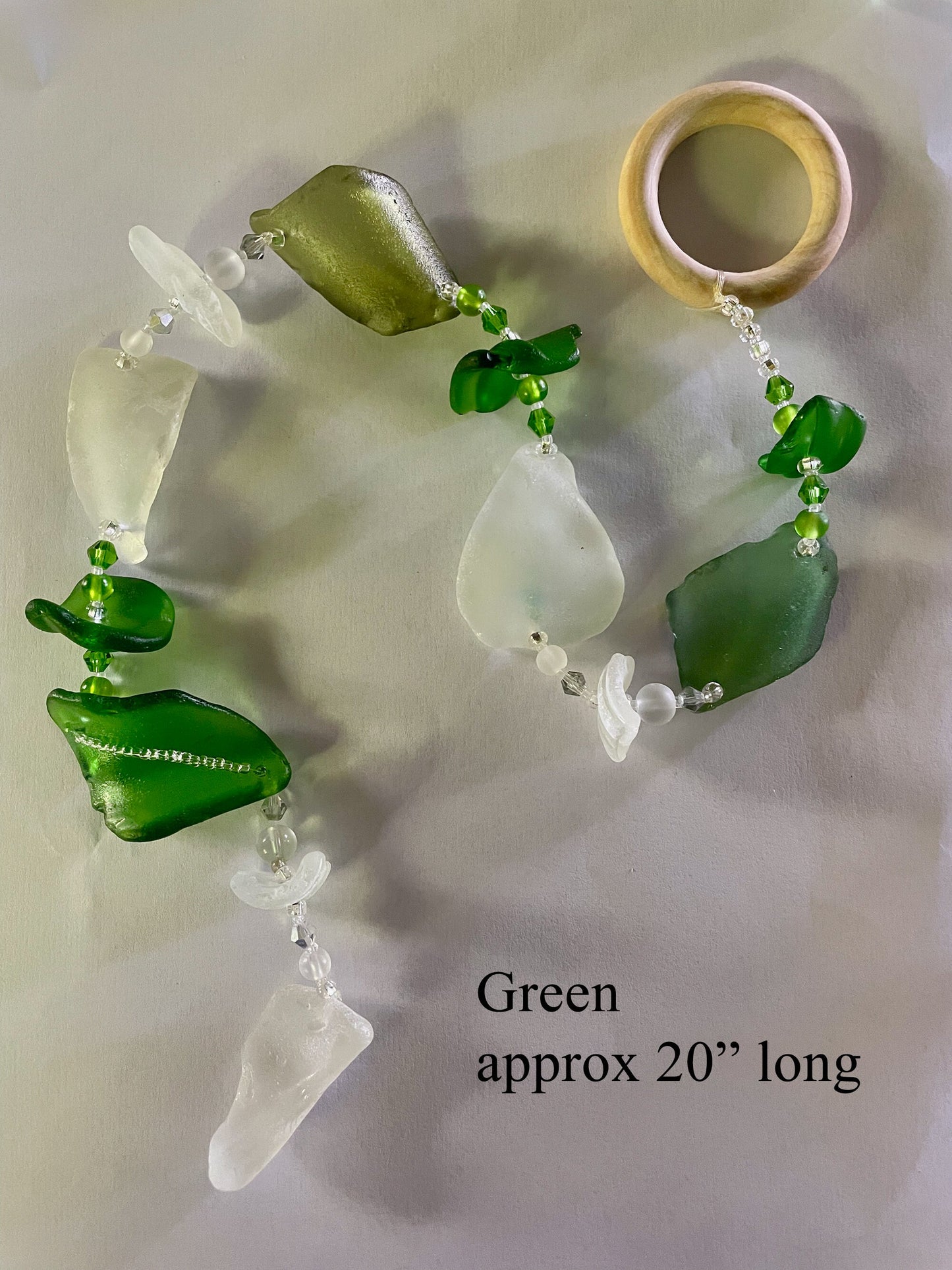 Beach glass Strings / Beach lover Gift / Ocean decor / Yard Art / Sun Catcher