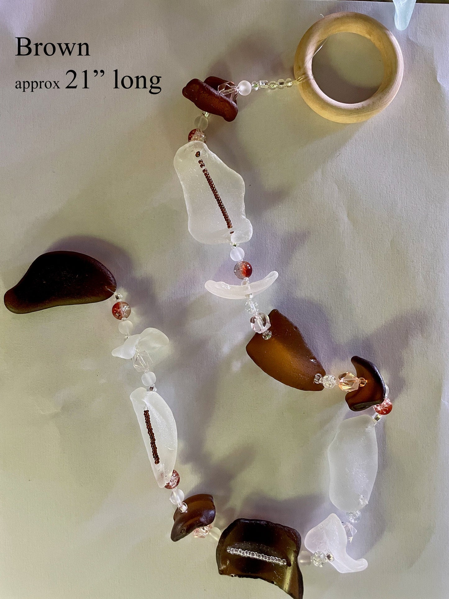 Beach glass Strings / Beach lover Gift / Ocean decor / Yard Art / Sun Catcher