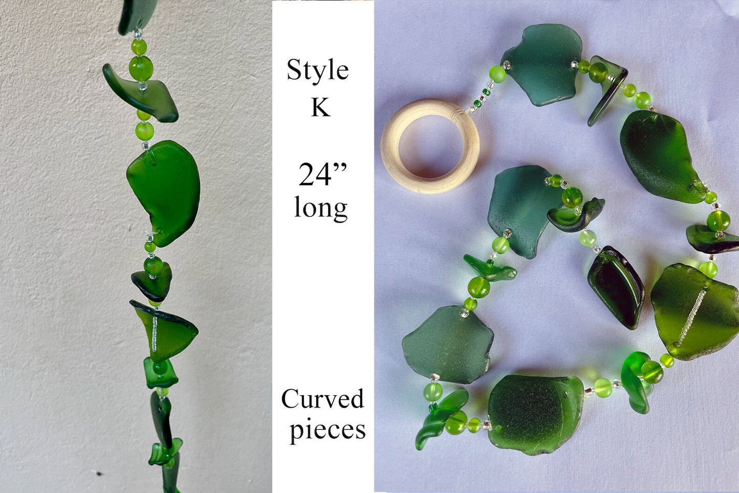 Sea glass Strings / Beach lover Gift / Ocean decor / Unique Gift from the Caribbean / Sun Catcher