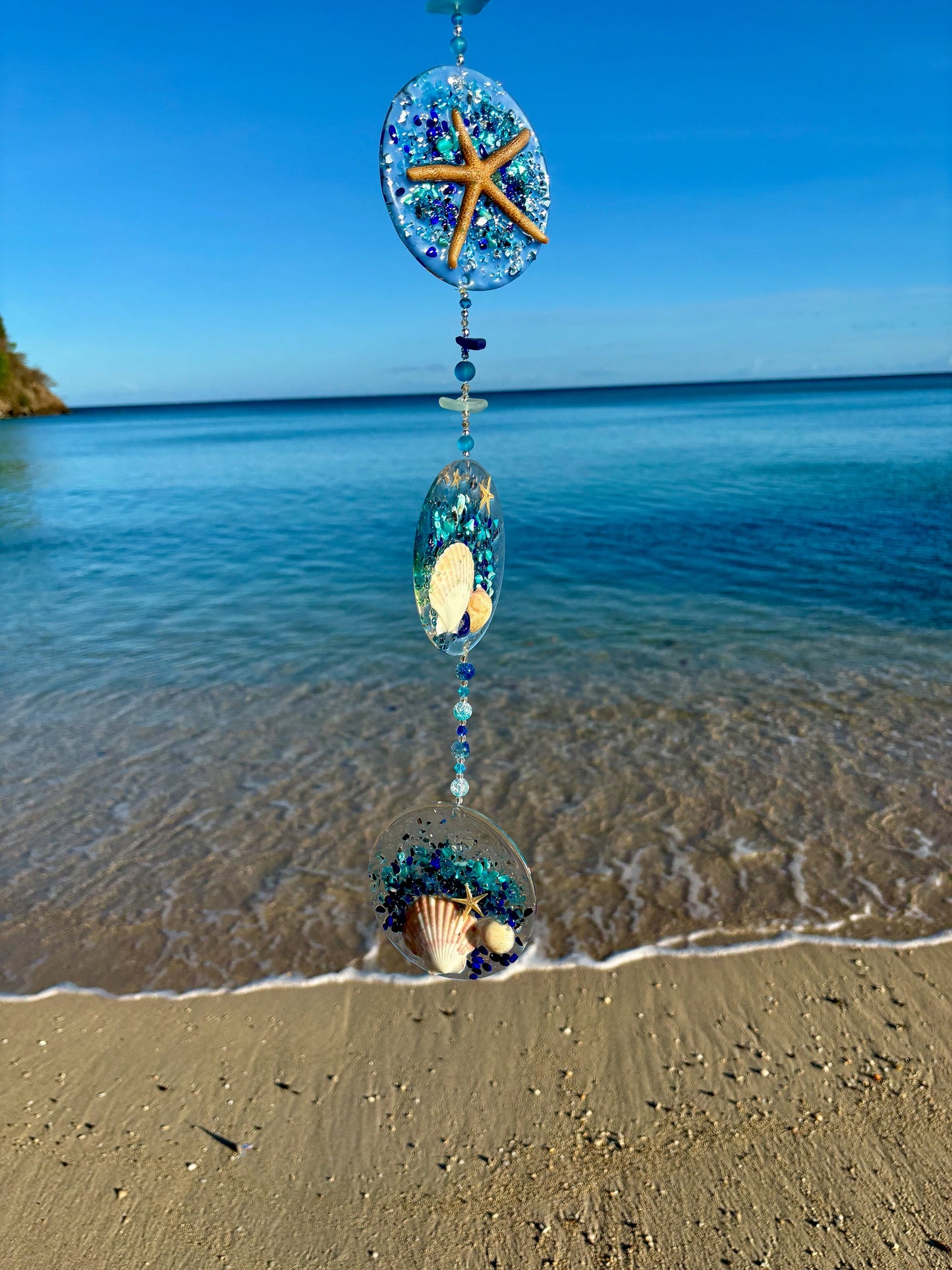 Ocean Suncatcher Spinner - Beach Art / Coastal Home Decor