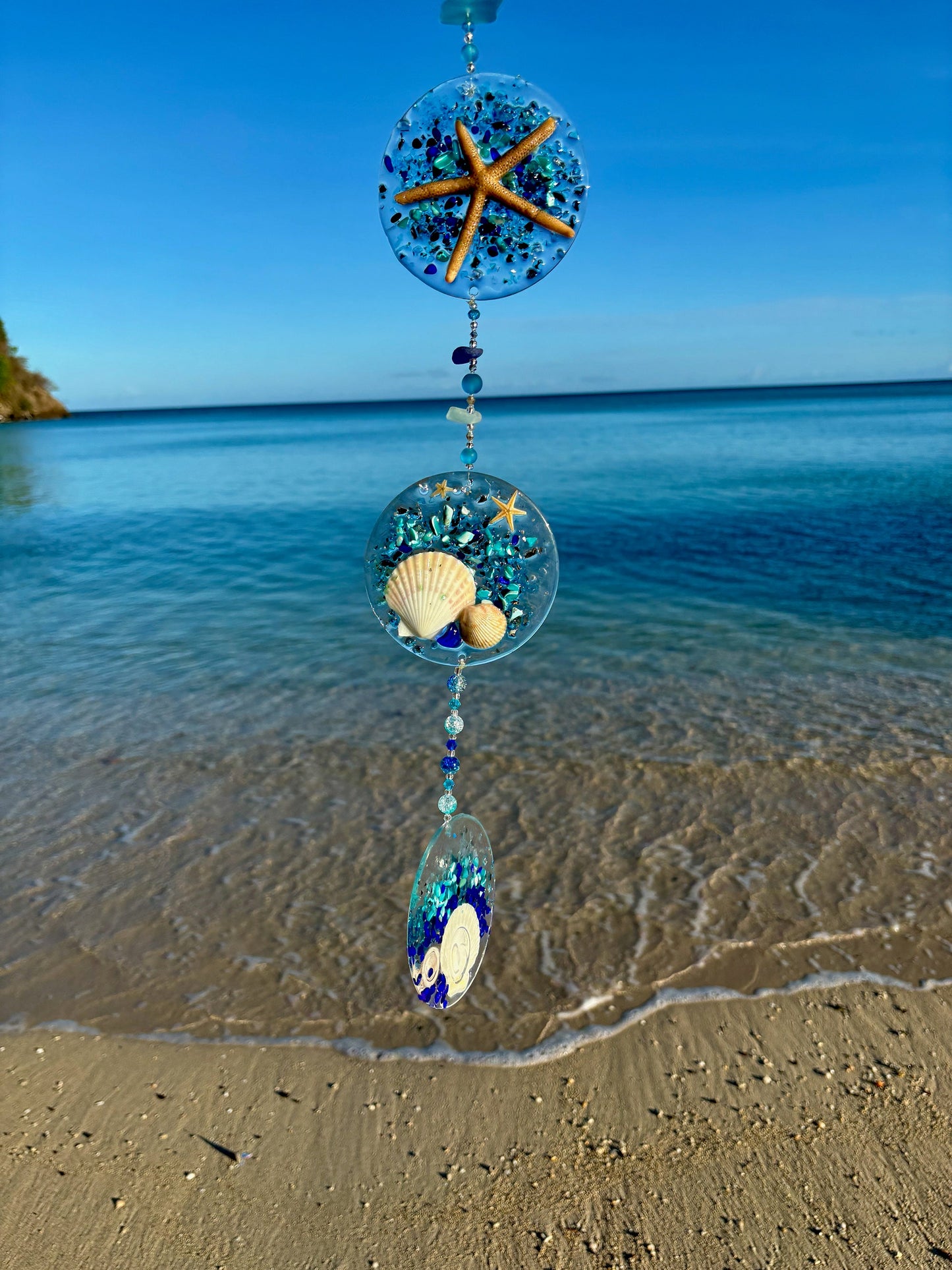 Ocean Suncatcher Spinner - Beach Art / Coastal Home Decor
