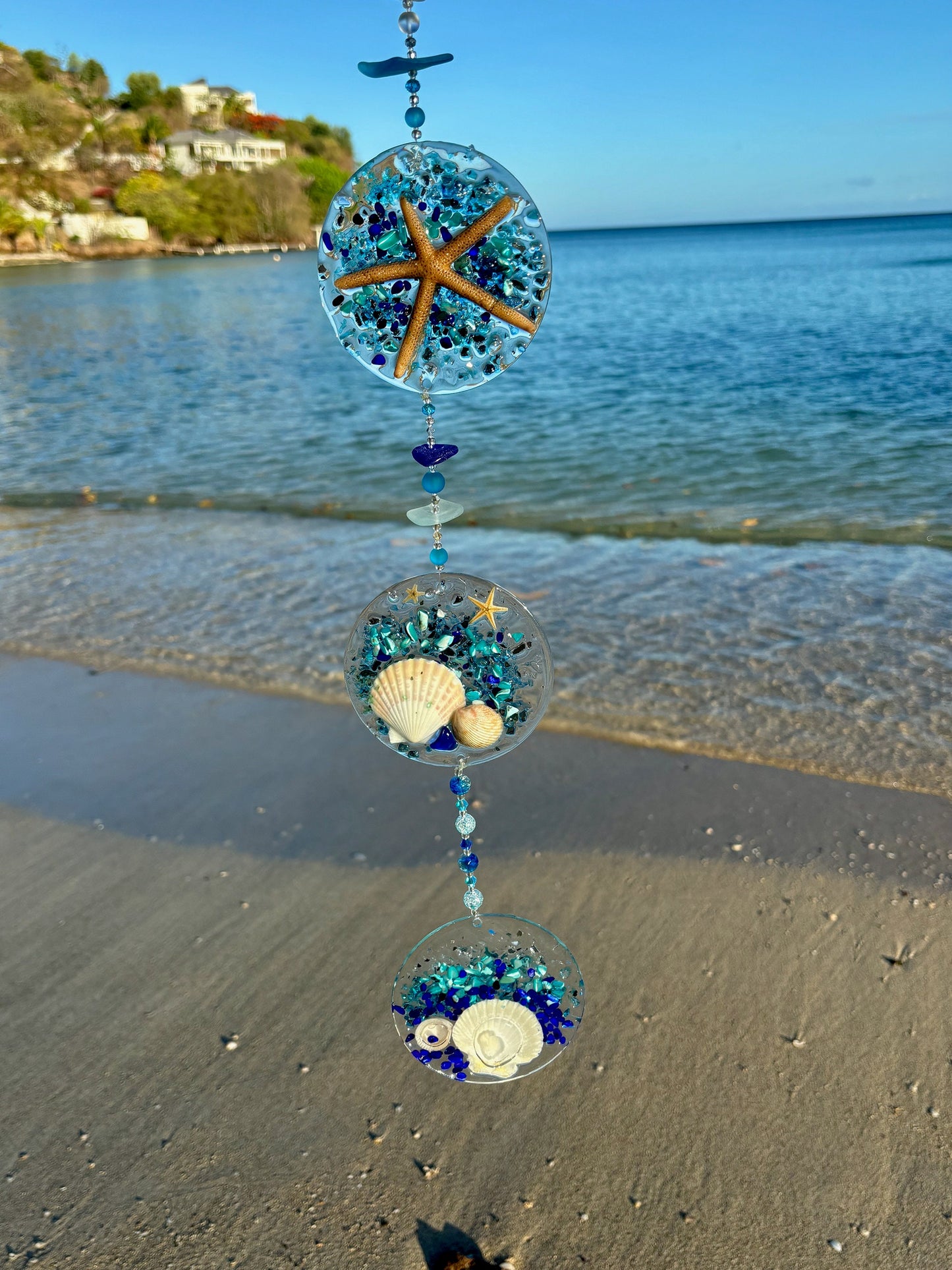 Ocean Suncatcher Spinner - Beach Art / Coastal Home Decor