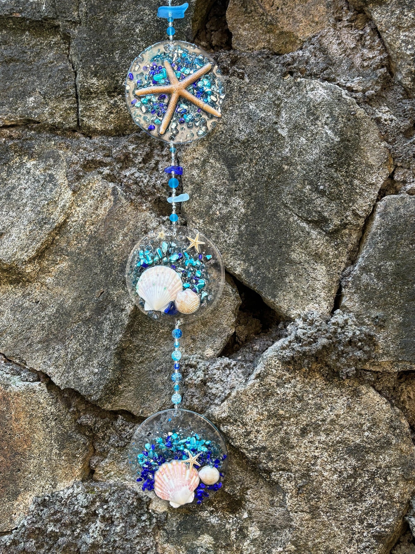 Ocean Suncatcher Spinner - Beach Art / Coastal Home Decor