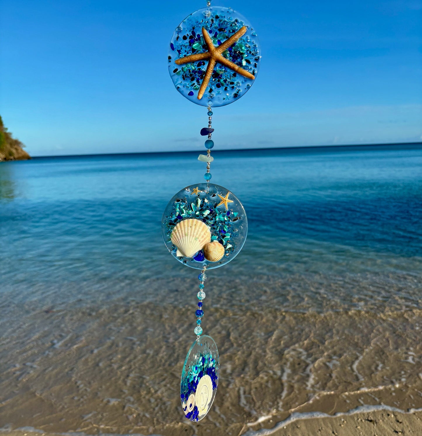 Ocean Suncatcher Spinner - Beach Art / Coastal Home Decor