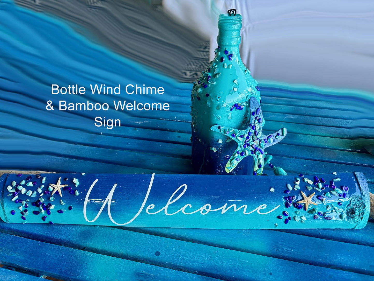 Glass Chimes, Wine Bottle Wind Chime, Outdoor Decorations, Chimes for loved ones, Unique gifts for her.