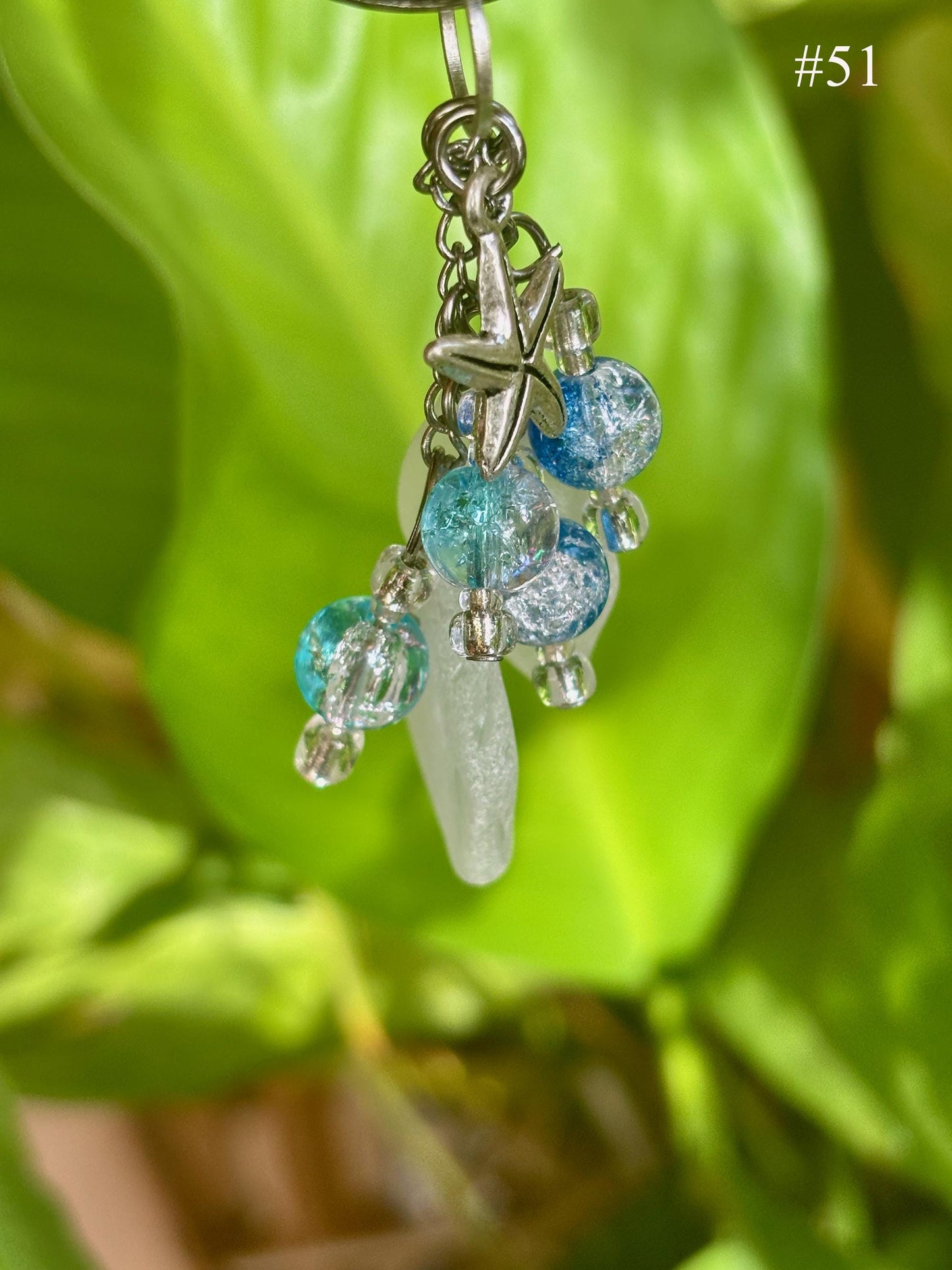Sea Glass Key-Chain Lucky Charms- Beach lovers gift