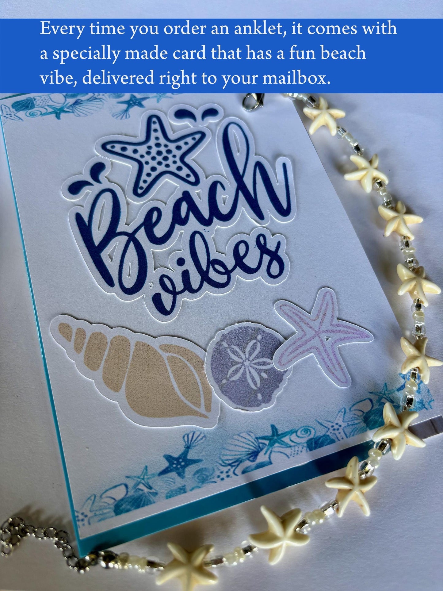 Blue Beaded Anklets - Perfect for the beach or Pool
