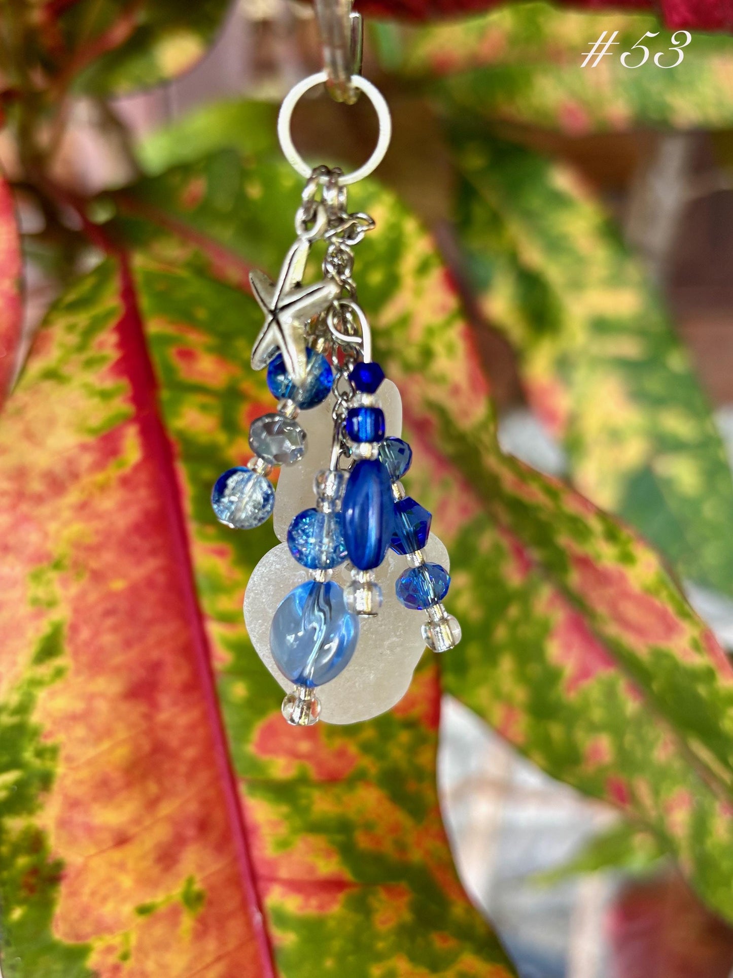 Sea Glass Key-Chain Lucky Charms- Beach lovers gift