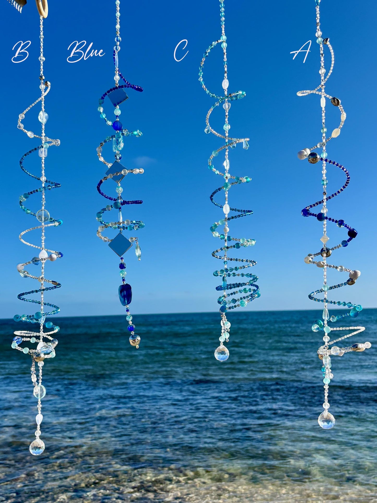 Spiral Beaded Wind Spinner & Sun Catcher - Garden or Patio Decor