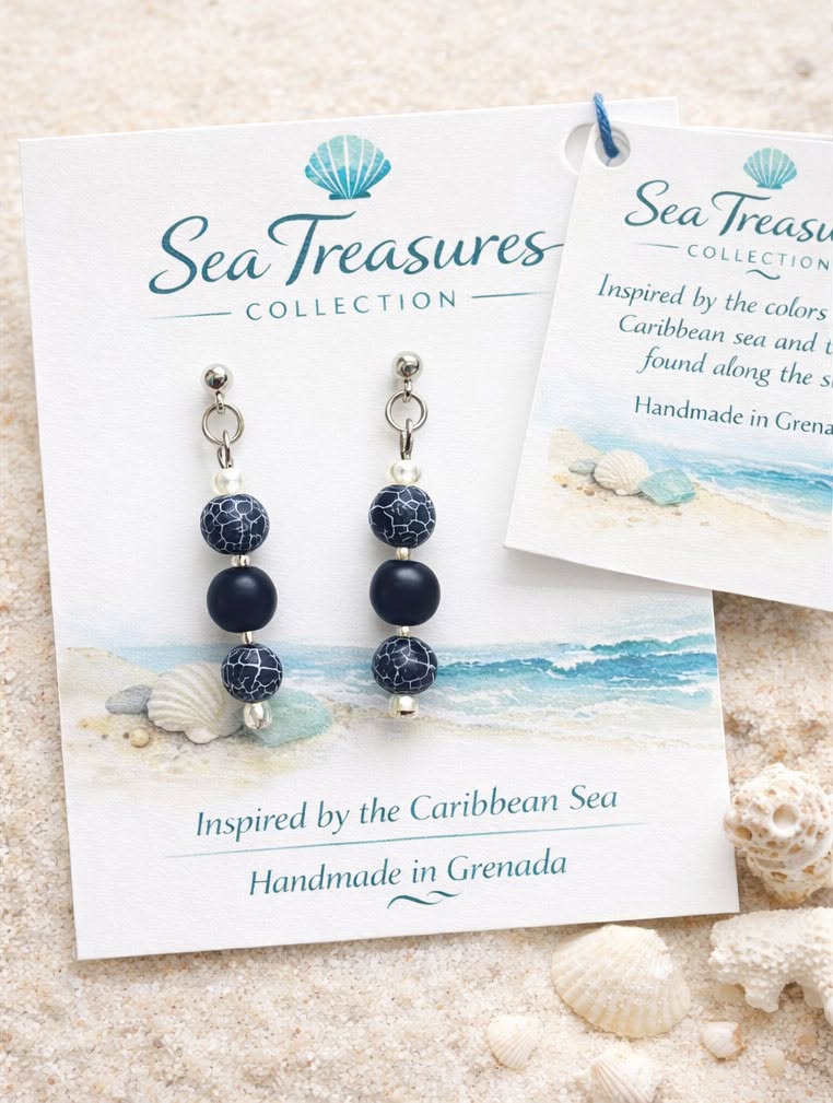 Crackle Agate Earrings – Handmade Coastal Earrings
