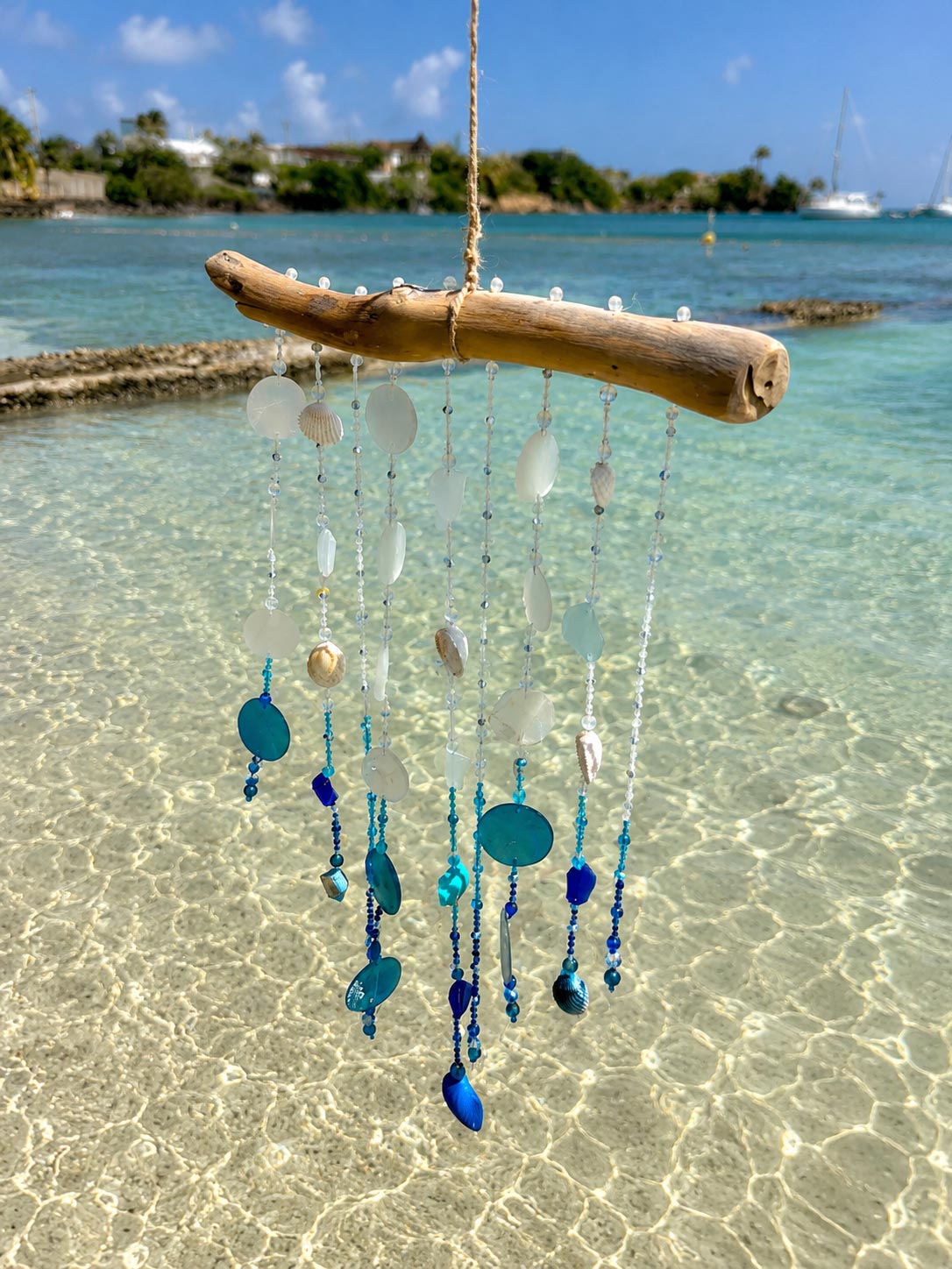 Handmade Caribbean coastal wind chime