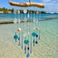 Caribbean Sparkle Driftwood Wind Chime handcrafted in Grenada