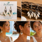 Delicate Whispering Shell Earrings handcrafted in Grenada with natural shells and stainless steel findings