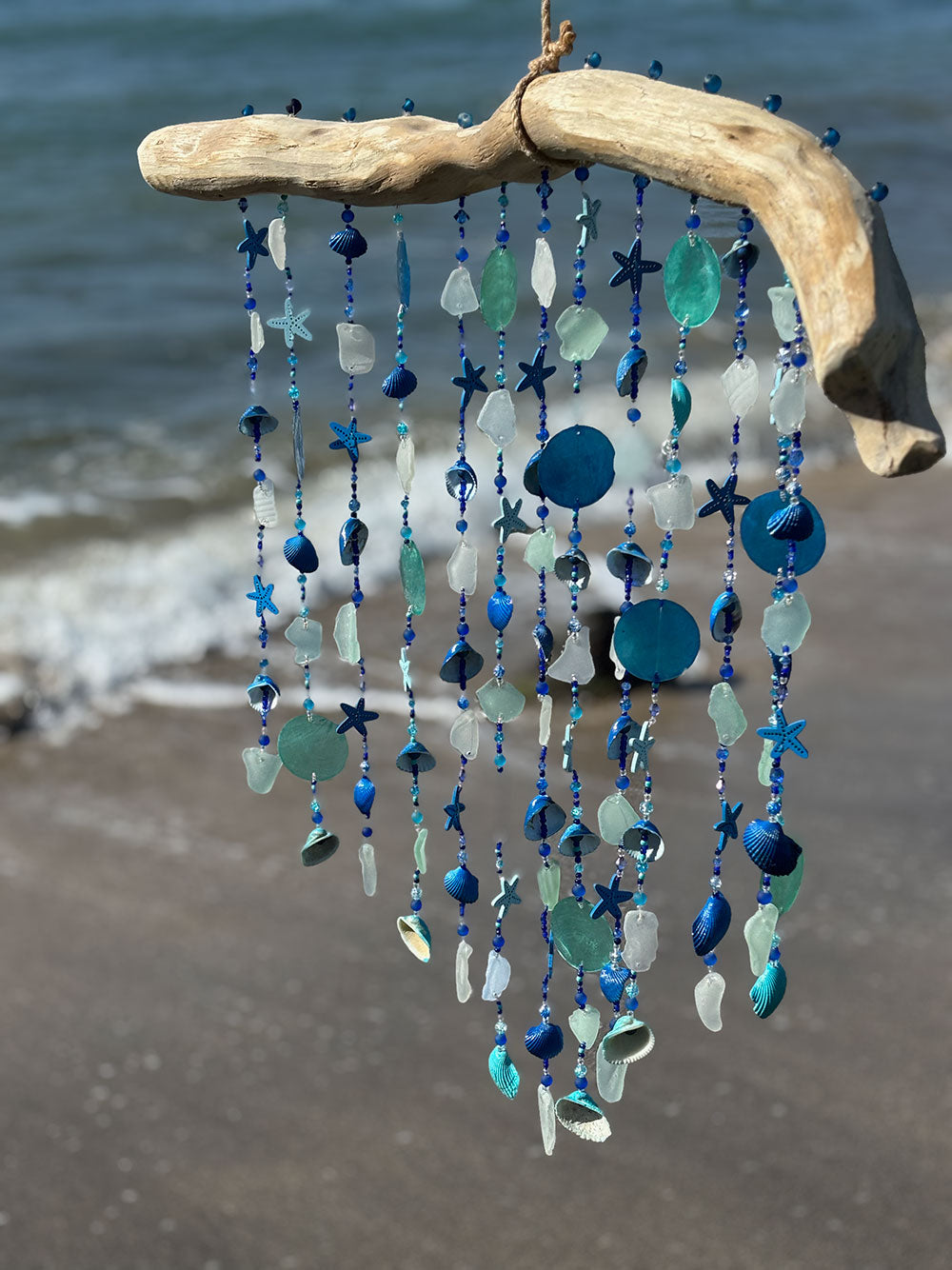 Caribbean Azure Driftwood Wind Chime