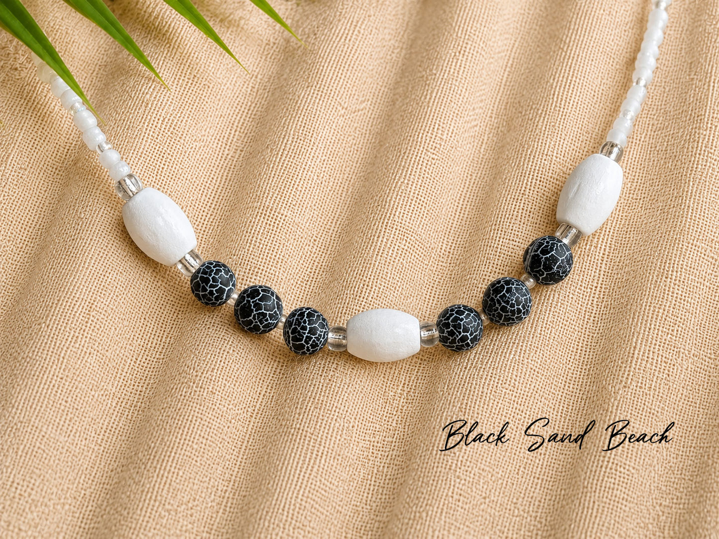 Crackle Agate Beaded Necklace – Handmade Coastal Beach Jewellery