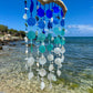 Colors of the Sea - Wind Chime with sea glass & shells