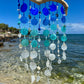Colors of the Sea - Wind Chime with sea glass & shells