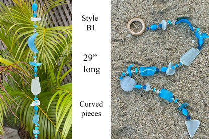 Sea glass Strings - Home, Garden Decor , Unique Gift from the Caribbean