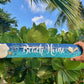 Driftwood Bamboo beach house sign - Beach House Decor