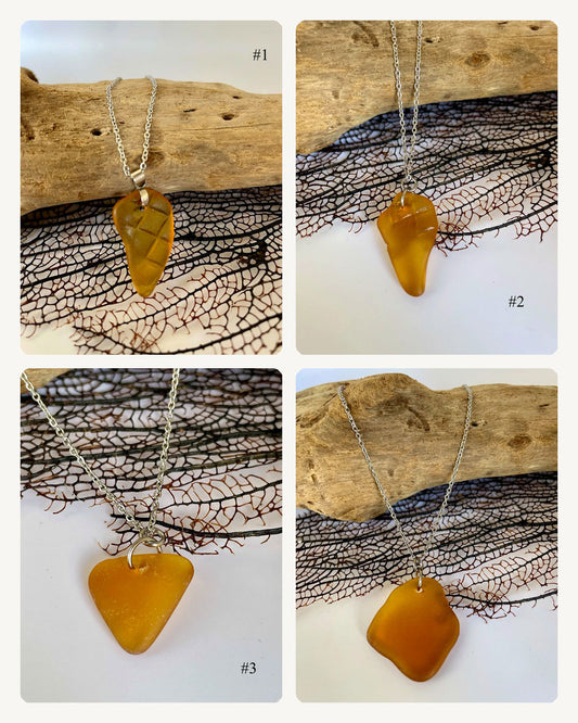 Rare Amber Sea Glass Necklaces – Ocean Treasure Collection