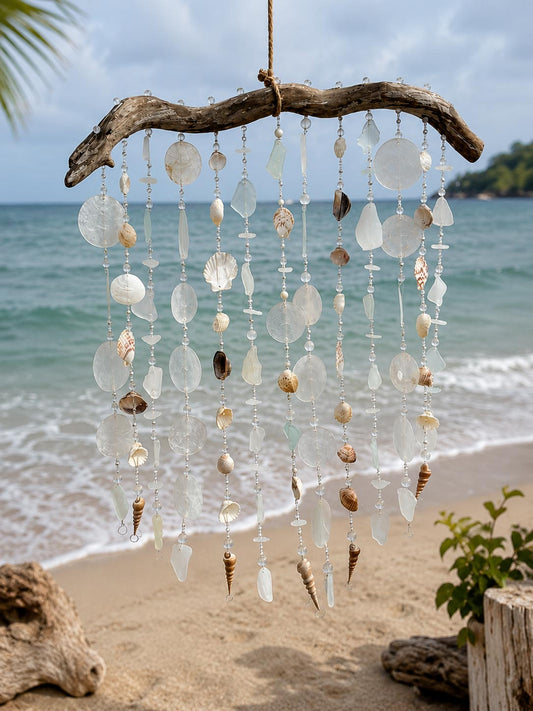 Pearl Tide Driftwood Wind Chime