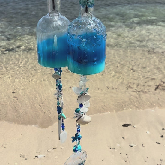 Video of our rum bottle wind chimes