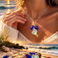 Genuine Sea Glass Necklace – Ocean Blue & Soft Aqua (One of a Kind)