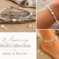 Whispering Shell Bracelet and Anklet handmade in Grenada with natural shells, seed beads and stainless steel accents
